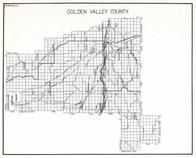 Golden Valley County, Belmont, Painted Robe, Vebar, Wallum, O'Brien, Rothiemay, Sahara, Clara, Emory, Montana State Atlas 1950c